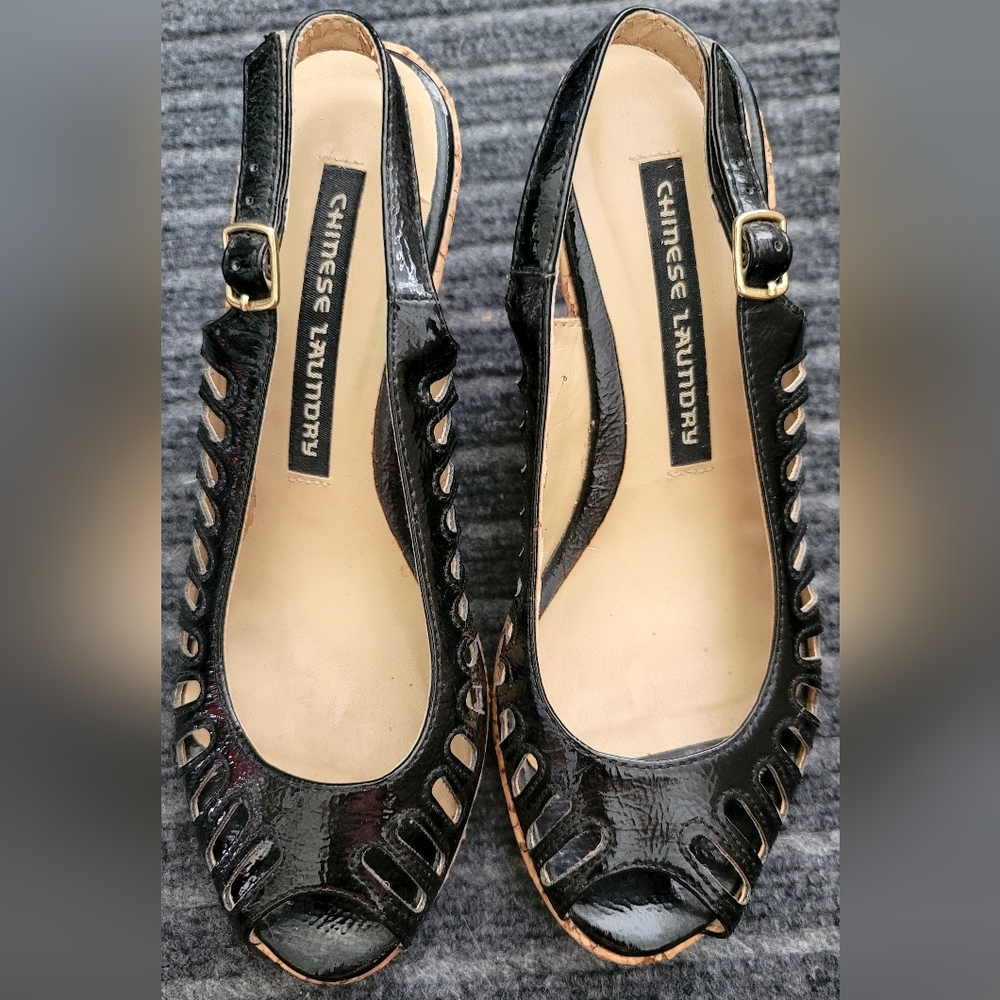 Chinese Laundry Starlet Women's Cork Wedge Sandals Size 5.5M